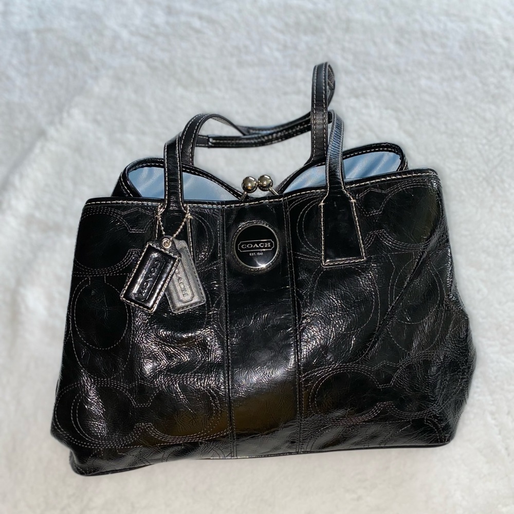 Coach Patent Leather Caryall